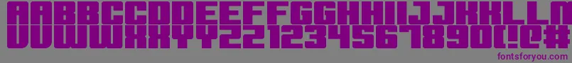 extinction event Font – Purple Fonts on Gray Background