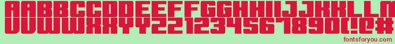 extinction event Font – Red Fonts on Green Background