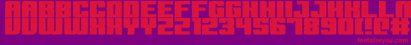 extinction event Font – Red Fonts on Purple Background