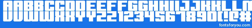 フォントextinction event – 青い背景に白い文字
