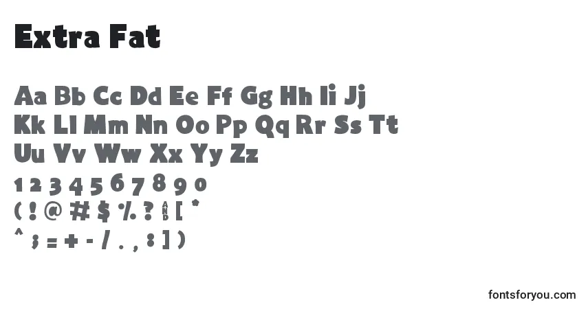 Шрифт Extra Fat – алфавит, цифры, специальные символы