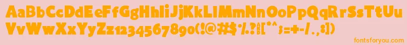 Extra Fat Font – Orange Fonts on Pink Background