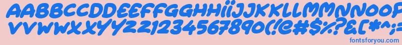 fuente Extra Fruity Italic – Fuentes Azules Sobre Fondo Rosa