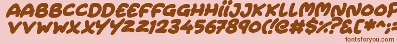 fuente Extra Fruity Italic – Fuentes Marrones Sobre Fondo Rosa