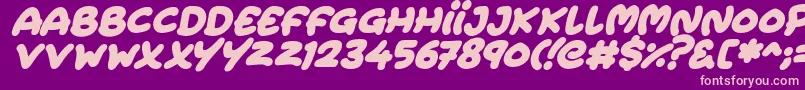 fuente Extra Fruity Italic – Fuentes Rosadas Sobre Fondo Morado