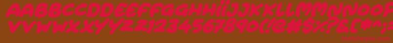 Extra Fruity Italic Font – Red Fonts on Brown Background