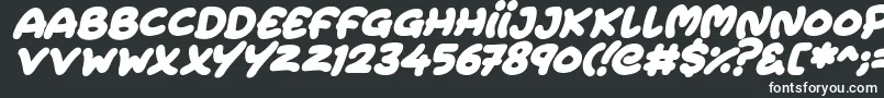 フォントExtra Fruity Italic – 白い文字