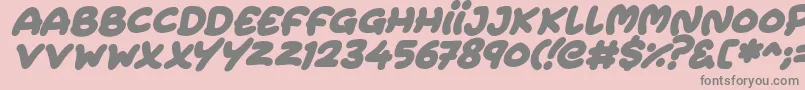 Fonte Extra Fruity Italic – fontes cinzas em um fundo rosa