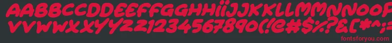Extra Fruity Italic Font – Red Fonts on Black Background