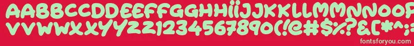 Extra Fruity Font – Green Fonts on Red Background