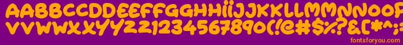 Extra Fruity Font – Orange Fonts on Purple Background