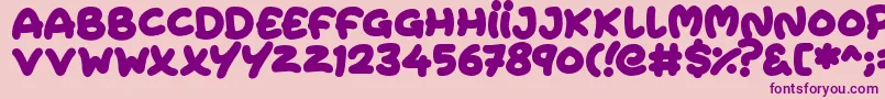 Extra Fruity Font – Purple Fonts on Pink Background