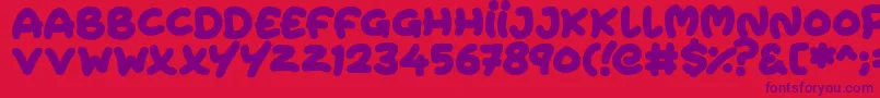 Extra Fruity Font – Purple Fonts on Red Background