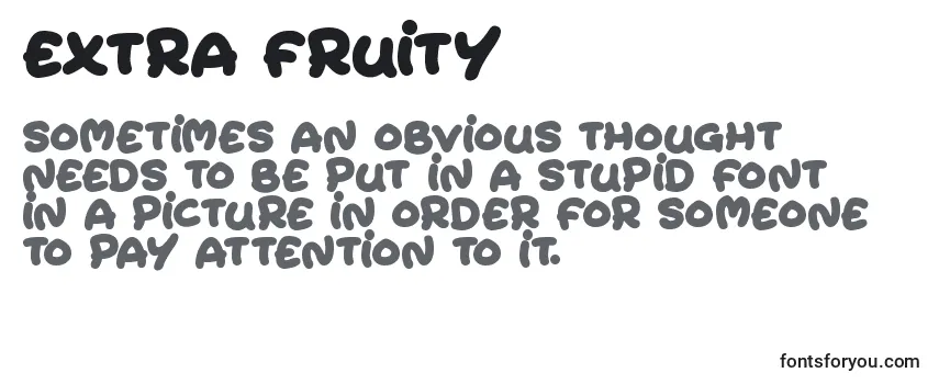 Przegląd czcionki Extra Fruity