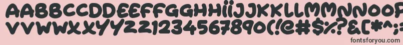 Extra Fruity Font – Black Fonts on Pink Background