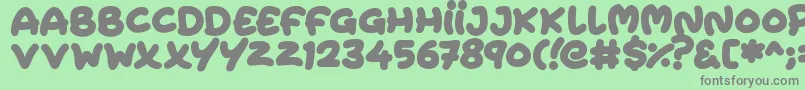 Extra Fruity Font – Gray Fonts on Green Background