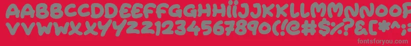 Extra Fruity Font – Gray Fonts on Red Background