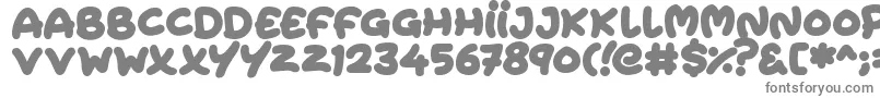 Extra Fruity-fontti – harmaat kirjasimet valkoisella taustalla