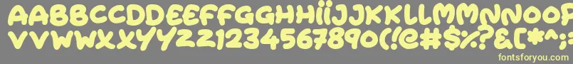 Extra Fruity Font – Yellow Fonts on Gray Background