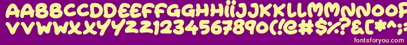 Extra Fruity Font – Yellow Fonts on Purple Background