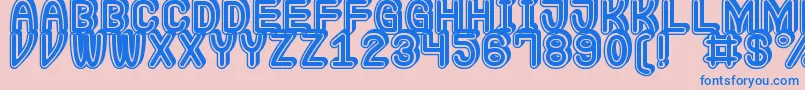 Extra Gro St Font – Blue Fonts on Pink Background