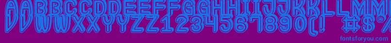 Шрифт Extra Gro St – синие шрифты на фиолетовом фоне