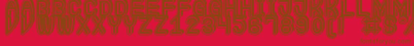 Extra Gro St Font – Brown Fonts on Red Background