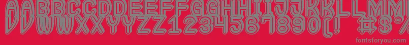 Extra Gro St Font – Gray Fonts on Red Background