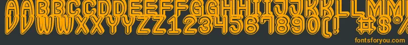 Extra Gro St Font – Orange Fonts on Black Background