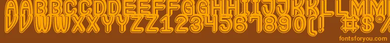 Extra Gro St Font – Orange Fonts on Brown Background