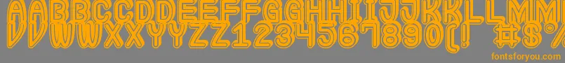 Extra Gro St Font – Orange Fonts on Gray Background