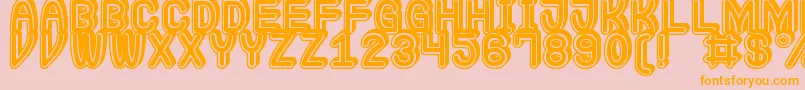 Extra Gro St Font – Orange Fonts on Pink Background