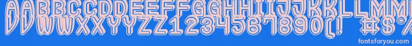 Extra Gro St Font – Pink Fonts on Blue Background