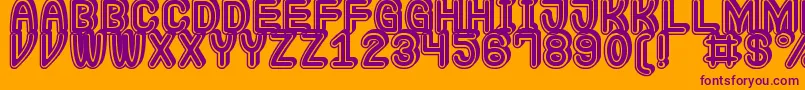 Extra Gro St Font – Purple Fonts on Orange Background