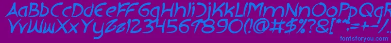 fuente EXTRA HOT Bold Italic – Fuentes Azules Sobre Fondo Morado