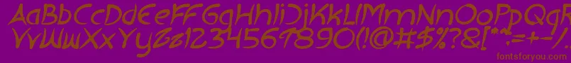EXTRA HOT Bold Italic Font – Brown Fonts on Purple Background