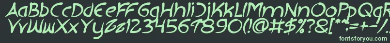 EXTRA HOT Bold Italic-Schriftart – Grüne Schriften auf schwarzem Hintergrund