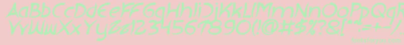 EXTRA HOT Bold Italic Font – Green Fonts on Pink Background