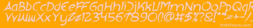 EXTRA HOT Bold Italic Font – Pink Fonts on Orange Background