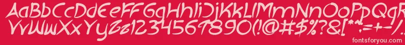 EXTRA HOT Bold Italic Font – Pink Fonts on Red Background