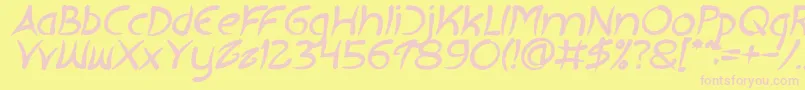 EXTRA HOT Bold Italic Font – Pink Fonts on Yellow Background