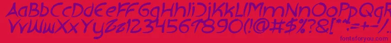 EXTRA HOT Bold Italic Font – Purple Fonts on Red Background