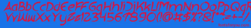 EXTRA HOT Bold Italic Font – Red Fonts on Blue Background
