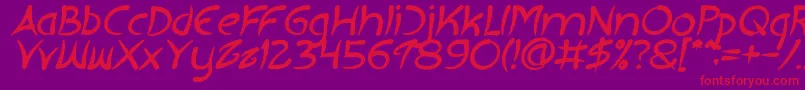 EXTRA HOT Bold Italic Font – Red Fonts on Purple Background