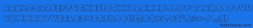 Zounderkiteout Font – Black Fonts on Blue Background