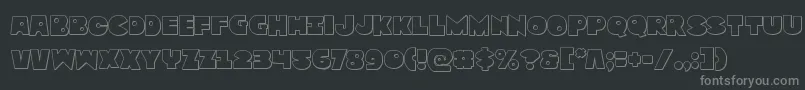 Zounderkiteout Font – Gray Fonts on Black Background