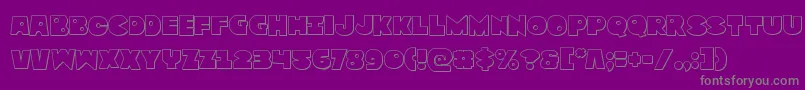 Zounderkiteout Font – Gray Fonts on Purple Background