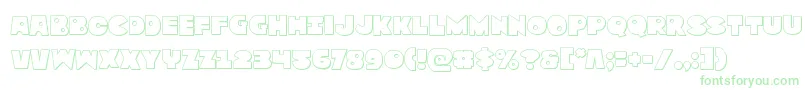 Zounderkiteout Font – Green Fonts on White Background