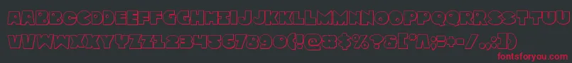 Zounderkiteout Font – Red Fonts on Black Background