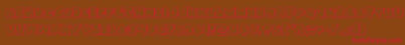 Zounderkiteout Font – Red Fonts on Brown Background